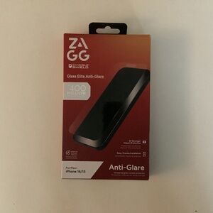ZAGG Invisible Shield for iPhone 16/15, Glass Elite Anti-Glare, Screen Protector
